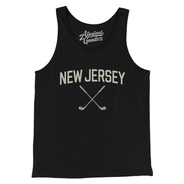 New Jersey Golf Men/Unisex Tank Top-Black-Allegiant Goods Co. Vintage Sports Apparel