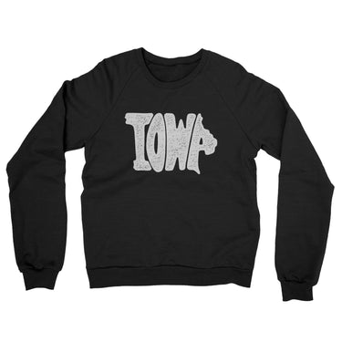 Iowa State Shape Text Midweight French Terry Crewneck Sweatshirt-Allegiant Goods Co. Vintage Sports Apparel