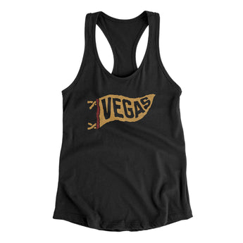 Vegas Pennant Women's Racerback Tank-Allegiant Goods Co. Vintage Sports Apparel