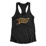 Vegas Pennant Women's Racerback Tank-Allegiant Goods Co. Vintage Sports Apparel