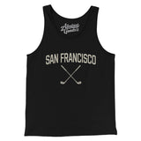 San Francisco Golf Men/Unisex Tank Top-Black-Allegiant Goods Co. Vintage Sports Apparel