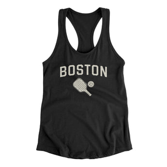 Boston Pickleball Women's Racerback Tank-Black-Allegiant Goods Co. Vintage Sports Apparel