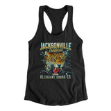Jacksonville Football Throwback Mascot Women's Racerback Tank-Allegiant Goods Co. Vintage Sports Apparel