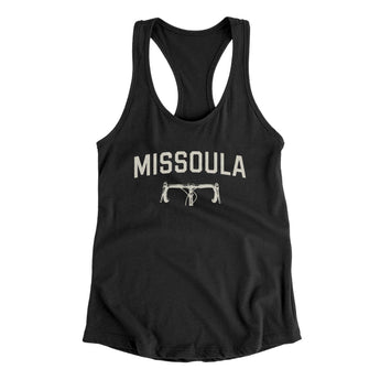 Missoula Cycling Women's Racerback Tank-Black-Allegiant Goods Co. Vintage Sports Apparel
