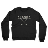 Alaska Golf Midweight French Terry Crewneck Sweatshirt-Black-Allegiant Goods Co. Vintage Sports Apparel