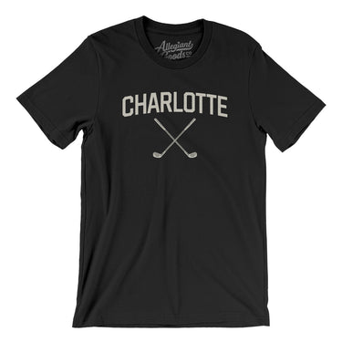 Charlotte Golf Men/Unisex T-Shirt-Black-Allegiant Goods Co. Vintage Sports Apparel