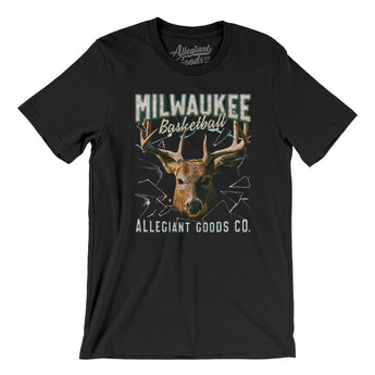 Milwaukee Basketball Throwback Mascot Men/Unisex T-Shirt-Allegiant Goods Co. Vintage Sports Apparel