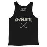 Charlotte Golf Men/Unisex Tank Top-Black-Allegiant Goods Co. Vintage Sports Apparel