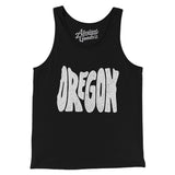 Oregon State Shape Text Men/Unisex Tank Top-Black-Allegiant Goods Co. Vintage Sports Apparel