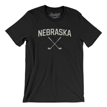 Nebraska Golf Men/Unisex T-Shirt-Black-Allegiant Goods Co. Vintage Sports Apparel