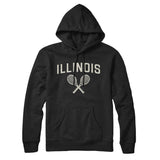 Illinois Tennis Hoodie-Black-Allegiant Goods Co. Vintage Sports Apparel
