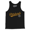 Pittsburgh Vintage Script Men/Unisex Tank Top-Black-Allegiant Goods Co. Vintage Sports Apparel