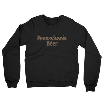 Pennsylvania Beer Midweight French Terry Crewneck Sweatshirt-Black-Allegiant Goods Co. Vintage Sports Apparel
