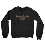 Pennsylvania Beer Midweight French Terry Crewneck Sweatshirt-Black-Allegiant Goods Co. Vintage Sports Apparel