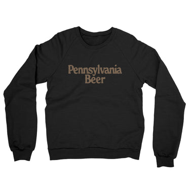 Pennsylvania Beer Midweight French Terry Crewneck Sweatshirt-Black-Allegiant Goods Co. Vintage Sports Apparel