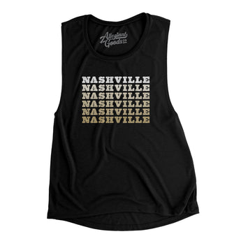 Nashville Repeat Women's Flowey Scoopneck Muscle Tank-Allegiant Goods Co. Vintage Sports Apparel
