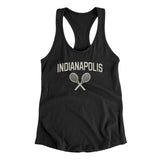 Indianapolis Tennis Women's Racerback Tank-Black-Allegiant Goods Co. Vintage Sports Apparel