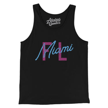 Miami Fl Overprinted Men/Unisex Tank Top-Allegiant Goods Co. Vintage Sports Apparel