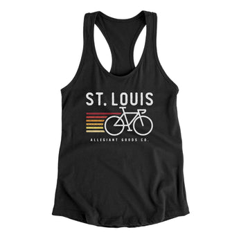 St. Louis Cycling Women's Racerback Tank-Allegiant Goods Co. Vintage Sports Apparel