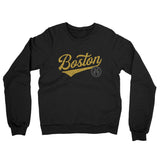 Boston Vintage Script Midweight French Terry Crewneck Sweatshirt-Allegiant Goods Co. Vintage Sports Apparel