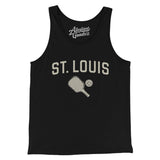 St. Louis Pickleball Men/Unisex Tank Top-Black-Allegiant Goods Co. Vintage Sports Apparel