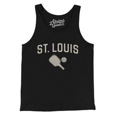 St. Louis Pickleball Men/Unisex Tank Top-Black-Allegiant Goods Co. Vintage Sports Apparel
