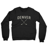 Denver Golf Midweight French Terry Crewneck Sweatshirt-Black-Allegiant Goods Co. Vintage Sports Apparel