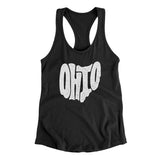 Ohio State Shape Text Women's Racerback Tank-Black-Allegiant Goods Co. Vintage Sports Apparel
