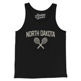 North Dakota Tennis Men/Unisex Tank Top-Black-Allegiant Goods Co. Vintage Sports Apparel