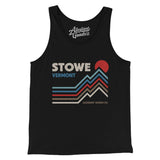 Stowe Vermont Men/Unisex Tank Top-Black-Allegiant Goods Co. Vintage Sports Apparel