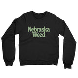 Nebraska Weed Midweight French Terry Crewneck Sweatshirt-Black-Allegiant Goods Co. Vintage Sports Apparel