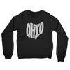 Ohio State Shape Text Midweight French Terry Crewneck Sweatshirt-Black-Allegiant Goods Co. Vintage Sports Apparel