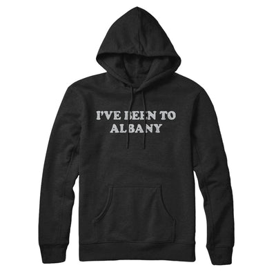 I've Been To Albany Hoodie-Black-Allegiant Goods Co. Vintage Sports Apparel