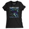 Tampa Bay Baseball Throwback Mascot Women's T-Shirt-Black-Allegiant Goods Co. Vintage Sports Apparel