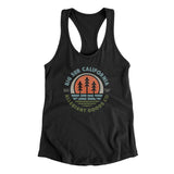 Big Sur California Retro Badge Women's Racerback Tank-Black-Allegiant Goods Co. Vintage Sports Apparel