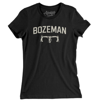 Bozeman Cycling Women's T-Shirt-Black-Allegiant Goods Co. Vintage Sports Apparel