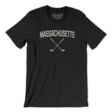 Massachusetts Golf Men/Unisex T-Shirt-Black-Allegiant Goods Co. Vintage Sports Apparel