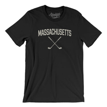 Massachusetts Golf Men/Unisex T-Shirt-Black-Allegiant Goods Co. Vintage Sports Apparel