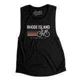 Rhode Island Cycling Women's Flowey Scoopneck Muscle Tank-Black-Allegiant Goods Co. Vintage Sports Apparel