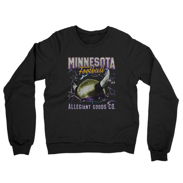 Minnesota Football Throwback Mascot Midweight French Terry Crewneck Sweatshirt-Allegiant Goods Co. Vintage Sports Apparel