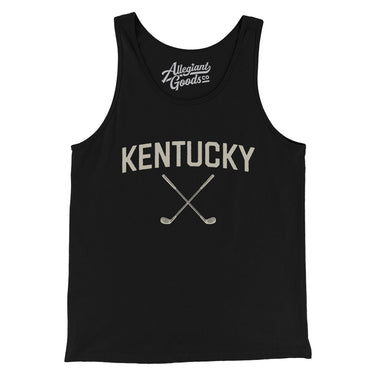 Kentucky Golf Men/Unisex Tank Top-Black-Allegiant Goods Co. Vintage Sports Apparel