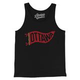 Ottawa Pennant Men/Unisex Tank Top-Black-Allegiant Goods Co. Vintage Sports Apparel