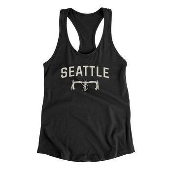 Seattle Cycling Women's Racerback Tank-Black-Allegiant Goods Co. Vintage Sports Apparel