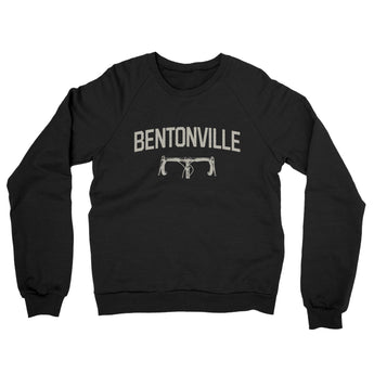 Bentonville Cycling Midweight French Terry Crewneck Sweatshirt-Black-Allegiant Goods Co. Vintage Sports Apparel