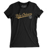 New Orleans Vintage Script Women's T-Shirt-Black-Allegiant Goods Co. Vintage Sports Apparel