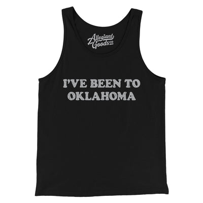 I've Been To Oklahoma Men/Unisex Tank Top-Black-Allegiant Goods Co. Vintage Sports Apparel