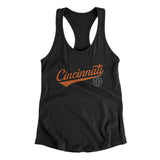 Cincinnati Vintage Script Women's Racerback Tank-Allegiant Goods Co. Vintage Sports Apparel