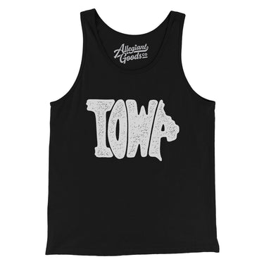 Iowa State Shape Text Men/Unisex Tank Top-Allegiant Goods Co. Vintage Sports Apparel