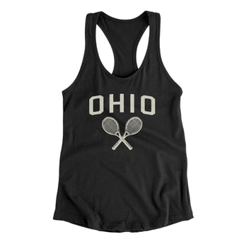Ohio Tennis Women's Racerback Tank-Black-Allegiant Goods Co. Vintage Sports Apparel