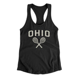 Ohio Tennis Women's Racerback Tank-Black-Allegiant Goods Co. Vintage Sports Apparel